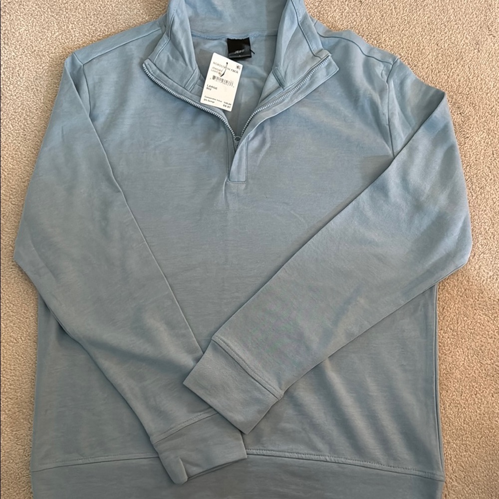 Men's Blue Quarter-Zip Sweater
